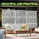 Outdoor Privacy Screen,72" H×47" W Metal Privacy Screen, Freestanding Privacy Fence Panels for Patio by GreenHaven Gardens