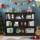 Book Shelf Set of 2, 10 Cubes Storage Organizer, 3-Tier Open Bookshelf Wooden Bookcase, Freestanding Black Bookshelf Cube Shelf for Bedroom, Living Room, Home Office by CozyNest Decor