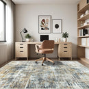 Washable Rug 6x9 Area Rugs: Abstract Washable Rugs with Non-Slip Backing, Stain Resistant Indoor Floor Carpet for Bedroom Dining Room Table Nursery Hallway Home Office Brown/Gray by TinyTreasures Baby Boutique