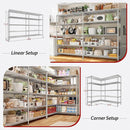 REIBII 69.8" W Storage Shelves 1510LBS Wire Shelving Unit 5 Tier Metal Shelving for Storage Rack Shelves Adjustable Heavy Duty Garage Shelf Pantry Shelves Kitchen Shelving,69.8"Wx15.8"Dx72.4"H,Chrome by CozyNest Decor
