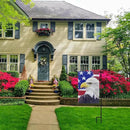 TOPFLAGS Garden Flag Stand with American Garden Flags Patriotic Stars and Eagle Yard Flag 12x18 Inch Holder Pole Stake Double Side for Outside with Clips and Stopper for Memorial Day 4 th of July by CozyNest Decor