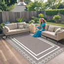 Outdoor Patio Rug, Outside Rectangular Carpet, Moroccan Geometric Rugs, Washable Large Indoor Outdoor Rug 6x9 Mats for RV, Picnic, Backyard, Deck, Balcony, Porch, Beach by GreenHaven Gardens