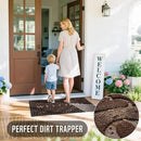 Yimobra Welcome Mat Outdoor Indoor, All-Season Waterproof Front Door Mat Outside Entrance, All-Weather Heavy Duty Non-Slip Doormat, Low Profile Porch Patio Entrance Mats, 36x24, Brown by CozyNest Decor