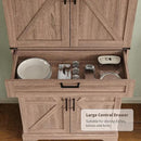 72'' Kitchen Storage Pantry Cabinet, Tall Storage Cabinet with 8 Door Shelves, 2 Cabinets and 1 Drawer, Freestanding Cupboard for Kitchen, Dining Room, Bathroom, Laundry, Living Room, Espresso by CozyNest Decor