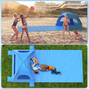 Beach Tent Sun Shelter with Extended Sand Mat 114×82inch，UPF 50+ Protection, 3 Double-Layer Windows for Enhanced Privacy; Portable Beach Shade, 3-4 People. Windproof and Waterproof by TinyTreasures Baby Boutique