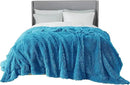 Bedsure GentleSoft Fluffy Bright Blue Blankets Queen Size for Bed, Thick Sherpa Faux Fur Fleece Fuzzy Plush Winter Warm Soft Queen Blankets, Bedroom Decor Blue Cozy Gifts for Women Men, 90x90 by CozyNest Decor