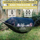 Miztli Camping Hammock -Portable Hammock w/Spacious Net & Tree Straps w/Adjustable Loops, Double and Single Hammock for Outdoor, Indoor, Hiking and Travel by GreenHaven Gardens