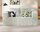 Modular Sectional Sofa 2 Seater Loveseat Modular Couch with Deep Seat Memory Foam Cloud Sofa Chair with Pillows Oversized Sectional Sofa for Living Room Bedroom (Plush GREYOLIVE, Loveseat) by CozyNest Decor