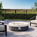 COSIEST 42" Outdoor Propane Fire Pit Table Round Gas Fire Pit Table with Concrete & Wood Grain Design, 50000BTU CSA Certified Electronic Ignition Fire Tables for Patio, Backyard, Garden Heating by GreenHaven Gardens