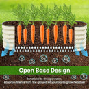8 X 2 X 1.4Ft Raised Garden Beds Kits, Galvanized Raised Garden Beds Outdoor Planter Box for Vegetables, Gardening, Flowers, Fruits etc(Ivory) by GreenHaven Gardens