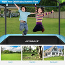 GYMAX Trampoline for Kids, 6FT Toddler Trampoline with Swing & Enclosure Safety Net, ASTM Approved Rectangle Recreational Trampoline for Indoor/Outdoor, Birthday for Baby Boys & Girls by TinyTreasures Baby Boutique