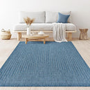 Adiva Rugs Outdoor Indoor Area Rug, Weather Resistant, Easy to Clean, Stain Resistant Floor Mat for Dining Room, Backyard, Deck, Patio (Azure Denim Blue, 6' X 9') by CozyNest Decor