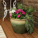 Sunnydaze Chalet Large Ceramic Plant Pot - Round Outdoor Glazed Ceramic Planter Pot with Drainage - Seafoam - 14.5" by CozyNest Decor
