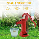 Samger Antique Pitcher Hand Water Pump Cast Iron Red Hand Well Pump 25ft Maximum lift Manual Water Transfer Pump Boost Fountain for Outdoor, Yard, Pond, Garden Decoration Kit by GreenHaven Gardens