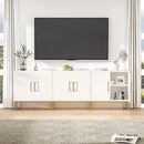 LYNSOM TV Stand for 85 Inch TV, Wood Entertainment Center with Storage Cabinet, TV Cabinet Black, Long Console Table for Living Room, Bedroom by CozyNest Decor