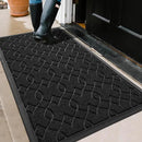 Yimobra Front Door Mat Outdoor Indoor 47x32, All-Season, All-Weather, Heavy Duty Welcome Door Mats Outside Entrance, Non Slip Porch Patio Entrance Mat, Black by CozyNest Decor