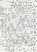 Unique Loom Rosso Collection Vintage, Geometric, Bohemian, Traditional, Distressed, Southwestern Area Rug, Rectangular 9' 0" x 12' 0", Light Gray/Ivory by CozyNest Decor