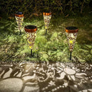 DIBIEECN 4 Pack Sun and Moon Solar Garden Pathway Lights Outdoor,Metal Garden Decorations Outdoor Lights with Patterns and Warm Light,Waterproof Landscape Lighting for Path Patio Backyard Yard by GreenHaven Gardens