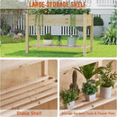 GHWIE Raised Garden Bed with Shelf,Elevated Wooden Planter Box with Legs,Garden Planter for Backyard, Patio, Balcony,200lb Capacity - Natural by CozyNest Decor