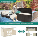 YITAHOME 150 Gallon Double-Wall Deck Box with Side Handles, Outdoor Large Storage for Patio Furniture Cushions, Garden Pool Accessories, Water Resistant & Lockable by CozyNest Decor