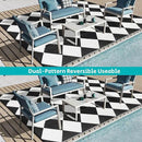 HEBE Outdoor Rug Waterproof 8x10, Reversible Plastic Straw Rug RV Camping Rug, Indoor Outdoor Patio Mat Clearance, Outside Carpet for Porch,Deck,Camper,Balcony,Backyard,Picnic by GreenHaven Gardens