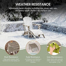 WestinTrends Outdoor Ottoman, Patio Adirondack Ottoman Foot Rest, All Weather Poly Lumber Folding Foot Stool for Adirondack Chair, Widely Used for Outside Porch Pool Lawn Backyard, Weathered Wood by CozyNest Decor