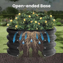 ZXZYHFTY Round Galvanized Raised Garden Bed kit,Black Outdoor Garden Raised Planter Box, Round Large Metal Raised Garden Beds for Vegetable 2 * 2 * 1ft 1 Pack by GreenHaven Gardens