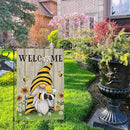 Welcome Summer Gnome Garden Flag Spring Summer Bee Sunflower Yard Flag 12x18 Double Sided Burlap Daisy House Flag for Rustic Seasonal Outside Outdoor House Decoration (ONLY FLAG) by CozyNest Decor