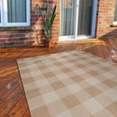 CAMILSON Outdoor Rug - Modern Area Rugs for Indoor and Outdoor Patios, Kitchen and Hallway mats - Easy Cleaning Non Shedding Washable Outside Carpet (8x10, Buffalo - Beige/White) by GreenHaven Gardens