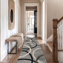 Rugshop Modern Wavy Circles Design Runner Rug 2'7" x 10' Gray by TinyTreasures Baby Boutique
