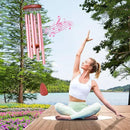 Large Aluminium Wind Chimes Outside, Soothing Melodic Memorial Sympathy Wind Chime, Suitable Outdoor Garden Decor, Gift for Mom Women Neighbors (Pink Wind Chimes-36) by CozyNest Decor