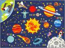 KC Cubs 5x7 Outer Space Solar System Toy Car Road Rug – Educational Play Mat Carpet for Kids, Toddlers, Nursery, Classroom, Playroom, Baby Daycare by TinyTreasures Baby Boutique