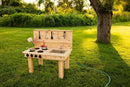 Noble Toys Mini Mud Kitchen with Functional Stovetop Sink for Kids | Pretend Play Toddler Table with Running Water | Outdoor Playset Working Sink | Real Wooden Kitchens | Preschool Equipment by TinyTreasures Baby Boutique