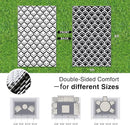 OLANLY Reversible Outdoor Rug 5x8 ft Clearance, Waterproof Outdoor Plastic Straw Rug with Interlacing Pattern, RV Mat for Patio, Camping, Balcony, Deck, Backyard, Black & White by CozyNest Decor