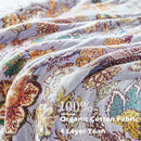 Boho Throw Blanket 80" x 90", 100% Organic Cotton Breathable Ultra Soft Bed Purple Quilt Throw - All Season Luxury Floral Farmhouse Decor Blanket for Sofa Couch Chair and Gift. by CozyNest Decor