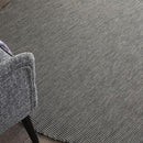 Nourison Positano Indoor/Outdoor Charcoal 6' x Round Area Rug, Easy Cleaning, Non Shedding, Bed Room, Living Room, Dining Room, Backyard, Deck, Patio (6 Round) by CozyNest Decor