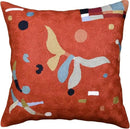 Kandinsky Modern Pillow Cover Orange Abstract Pillowcase Modern Chair Cushion Contemporary Pillowsham Outdoor Mid Century Chair Handmade Wool Size 18x18 by CozyNest Decor
