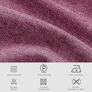 Macochico Pinch Pleated Full Blackout Curtains for Bedroom Living Room Lilac Linen Curtains Thermal Insulated and Noise Reducing Window Panels with Tieback Shabby Chic Decor 84”Wx84”L 1 Panel
