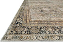 Loloi Layla Collection LAY-03 Olive/Charcoal 7'-6" x 9'-6" .13" Thick Area Rug, Soft, Durable, Vintage Inspired, Distressed, Low Pile, Non-Shedding, Easy Clean, Printed, Living Room Rug by CozyNest Decor