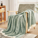 NEXHOME PRO Twin Size Super Soft Throw Blankets for Couch, Cozy Blankets Reversible Warm Knit Blanket for Women, Fuzzy Plush Lightweight Throws for Sofa, Bed, Picnic, Sage Green White, 60 x 80 inches by TinyTreasures Baby Boutique
