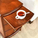 Set of 2 Solid Wood End Table with 3 Drawers, Fully Assembled Nightstand with Sliding Shelf, Pre-Assembled Vintage Wooden Beside Tables In Cherry Brown for Small Space,13.4*22.4*22.6in by CozyNest Decor