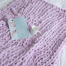 Maetoow Chenille Chunky Knit Blanket Throw （40×50 Inch）, Handmade Warm & Cozy Blanket Couch, Bed, Home Decor, Soft Breathable Fleece Banket, Christmas Thick and Giant Yarn Throws, Purple by CozyNest Decor