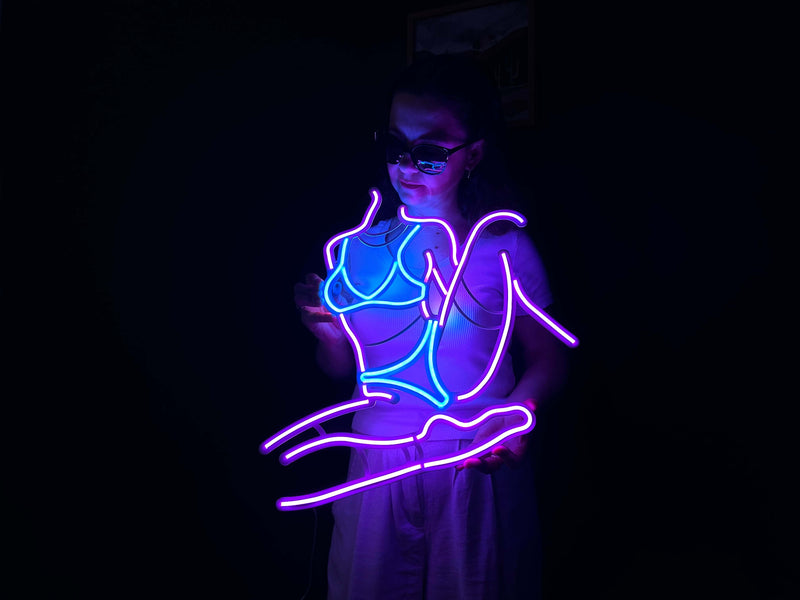 Femme Fatale Neon Metal Sign