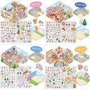 DIY 3D House Stickers, Cute 3D Cartoon Scene for Adult Kids Relief Stress Pass The Time,Cute Make Your Own House Stickers for Gifts Paint by Sticker.(4 Set) by TinyTreasures Baby Boutique