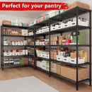 REIBII 5-Tier Heavy Duty Metal Wire Shelves, Industrial Style, 61.7"W x 72.4"H x 15.8"D, 1500 LBS Capacity, Adjustable, Rust Resistant, 2 Pack by CozyNest Decor