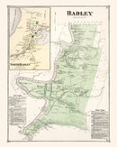 Vintage Map of Hadley, Massachusetts 1873