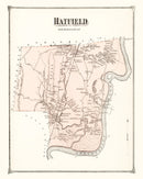 Vintage Map of Hatfield, Massachusetts 1873