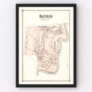 Vintage Map of Hatfield, Massachusetts 1873