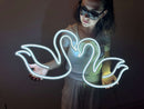 Swans Neon Sign, Neon Metal Wall Art
