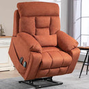 4 OKIN Motor Power Lay Flat Lift Recliner Chair for Elderly Adults Extra Large Recliners with Massage Heat, Adjustable Head-Back-Lumbar-Leg-Support, Extended Footrest, 2 Cup Holders by CozyNest Decor